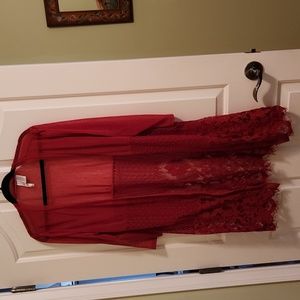 Forgotten Grace size XL lace cardigan shrug sweater cover up